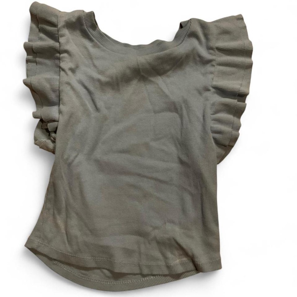 Zara grey ruffle top‎
